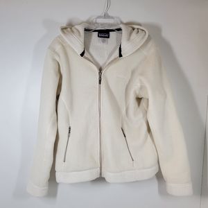 Patagonia Cropped Synchilla Cream Zip-Up Hooded Fleece